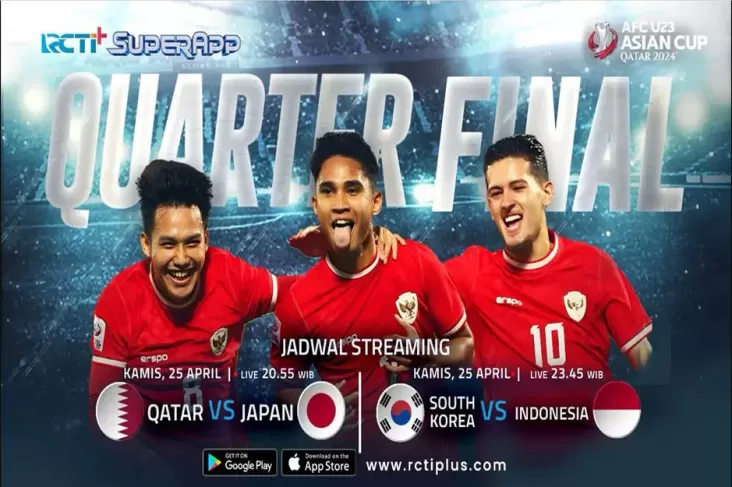 Indonesi U-23 vs Korea Selatan U-23 di Perempat Final Piala Asia U-23, Tonton ke RCTI+